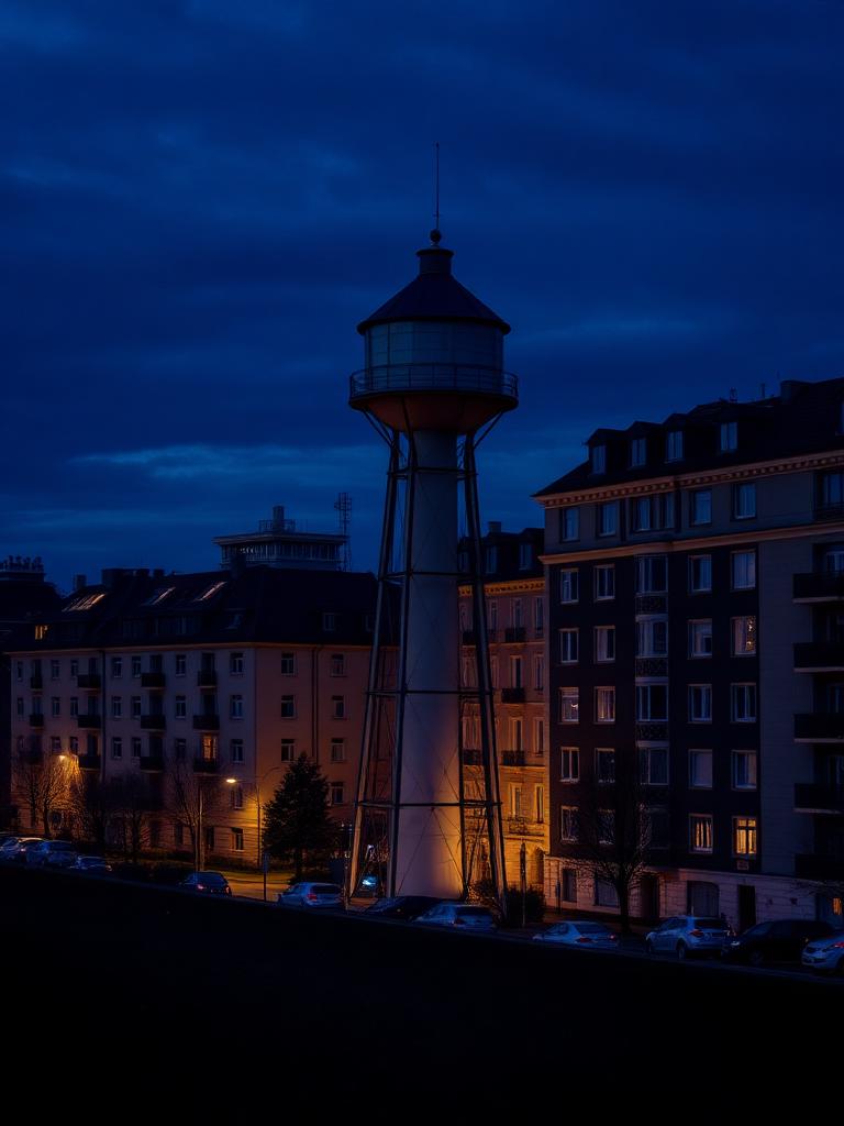 Stadtansicht von Mannheim bei Nacht